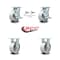 Service Caster 5 Inch Semi Steel Caster Set with 2 Brakes/Swivel Lock 2 Rigid SCC-30CS520-SSB-TLB-BSL-2-R-2 - alternate 1